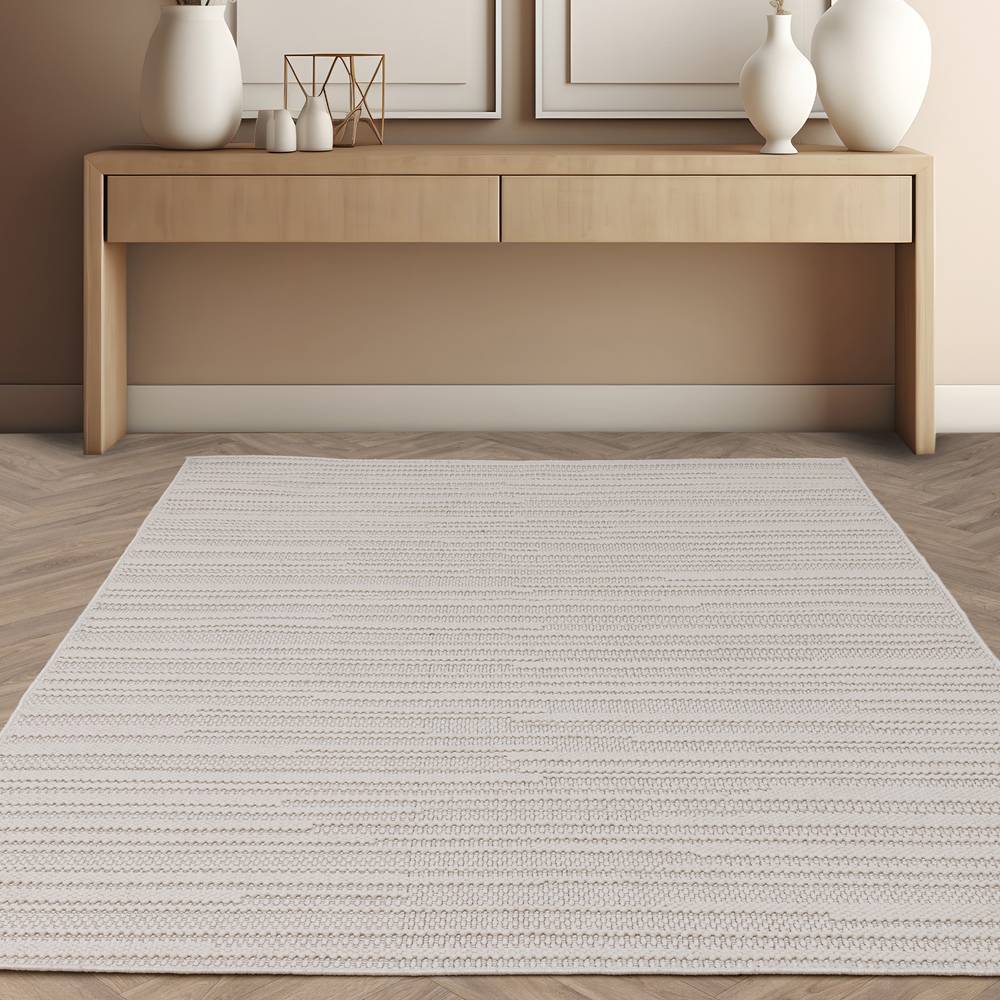 Camber 080x150cm Stripe Ivory Rug