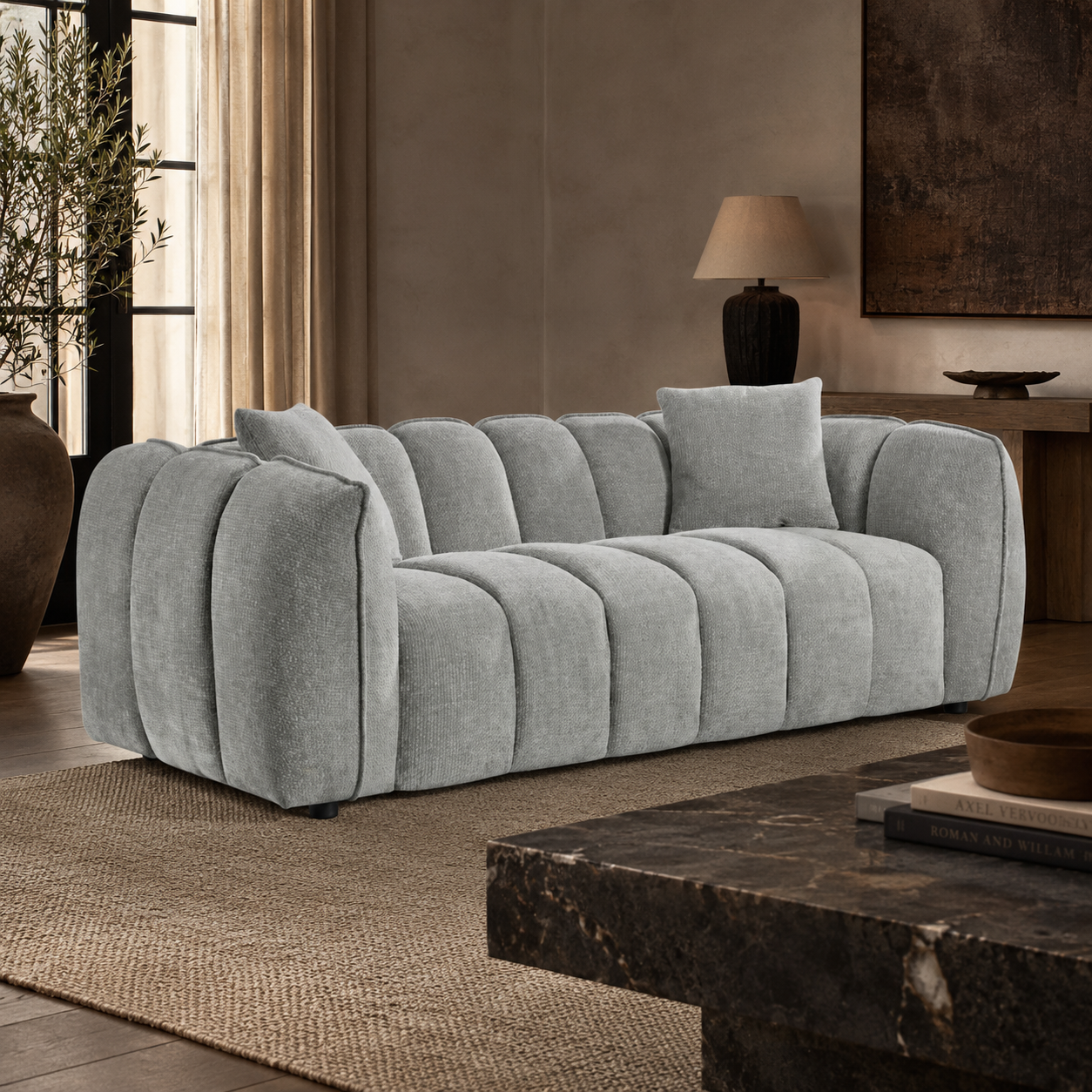 Venice Sofa Grey 3 Seater