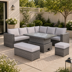 Catalina Range Modular Corner Sofa Set With Rising Table