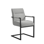 Cleaver Smoked Pearl / Black / Arms Dining Chair (2 Per Pack)