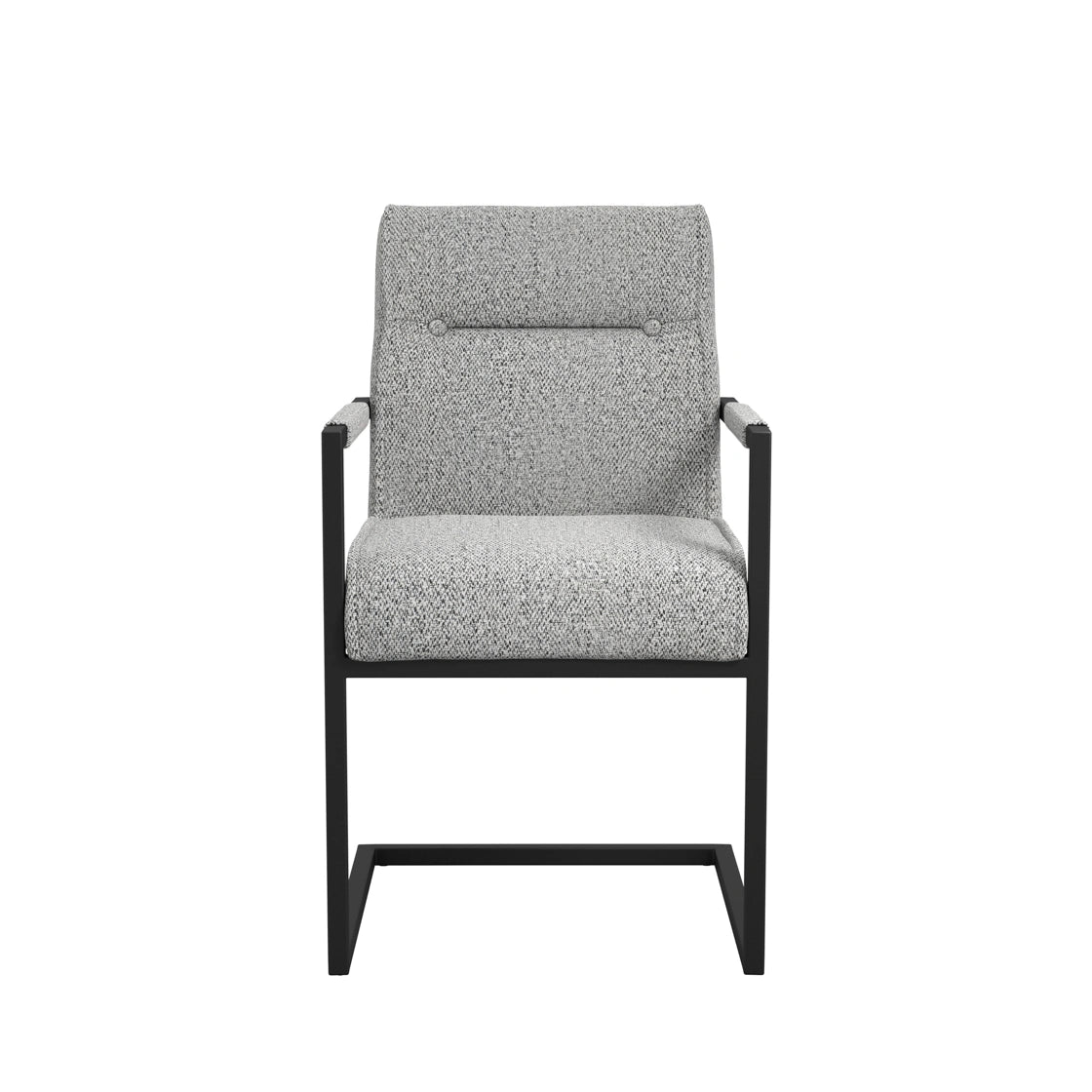 Cleaver Smoked Pearl / Black / Arms Dining Chair (2 Per Pack)
