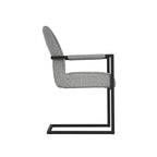 Cleaver Smoked Pearl / Black / Arms Dining Chair (2 Per Pack)