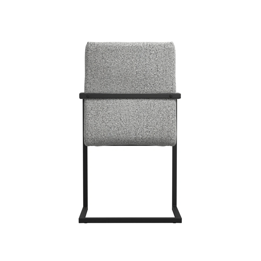 Cleaver Smoked Pearl / Black / Arms Dining Chair (2 Per Pack)