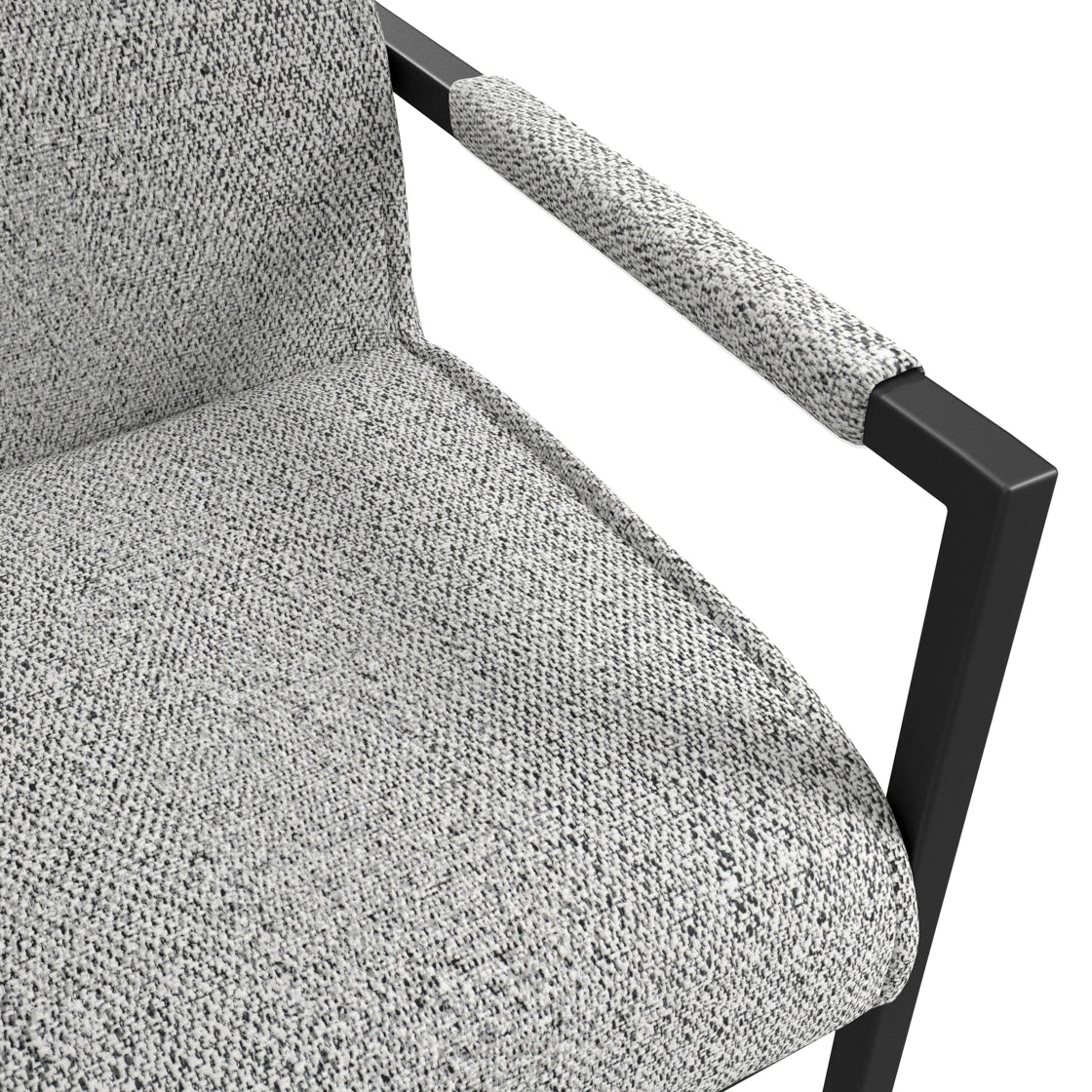 Cleaver Smoked Pearl / Black / Arms Dining Chair (2 Per Pack)