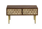 Ziggy Solid Mango Wood Coffee Table with 2 Drawers