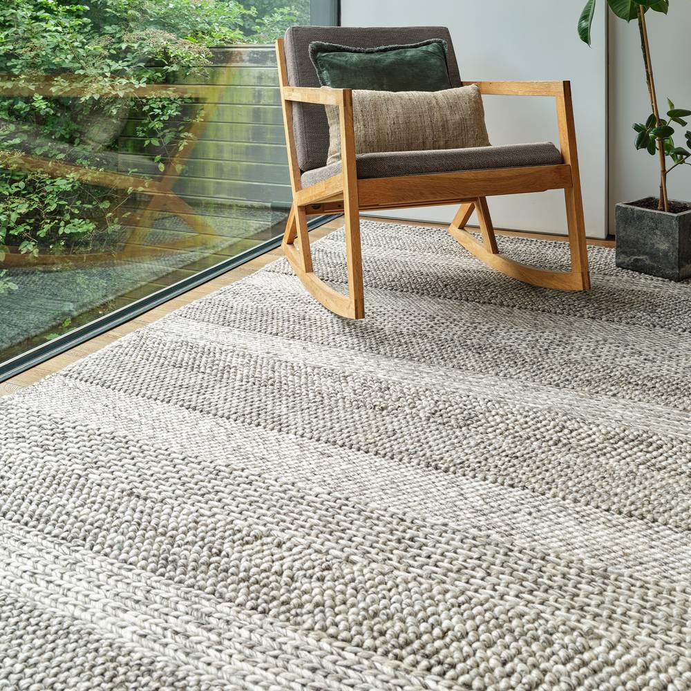 Katherine Carnaby Coast Rug 240x330cm Grey Marl Stripe Rug