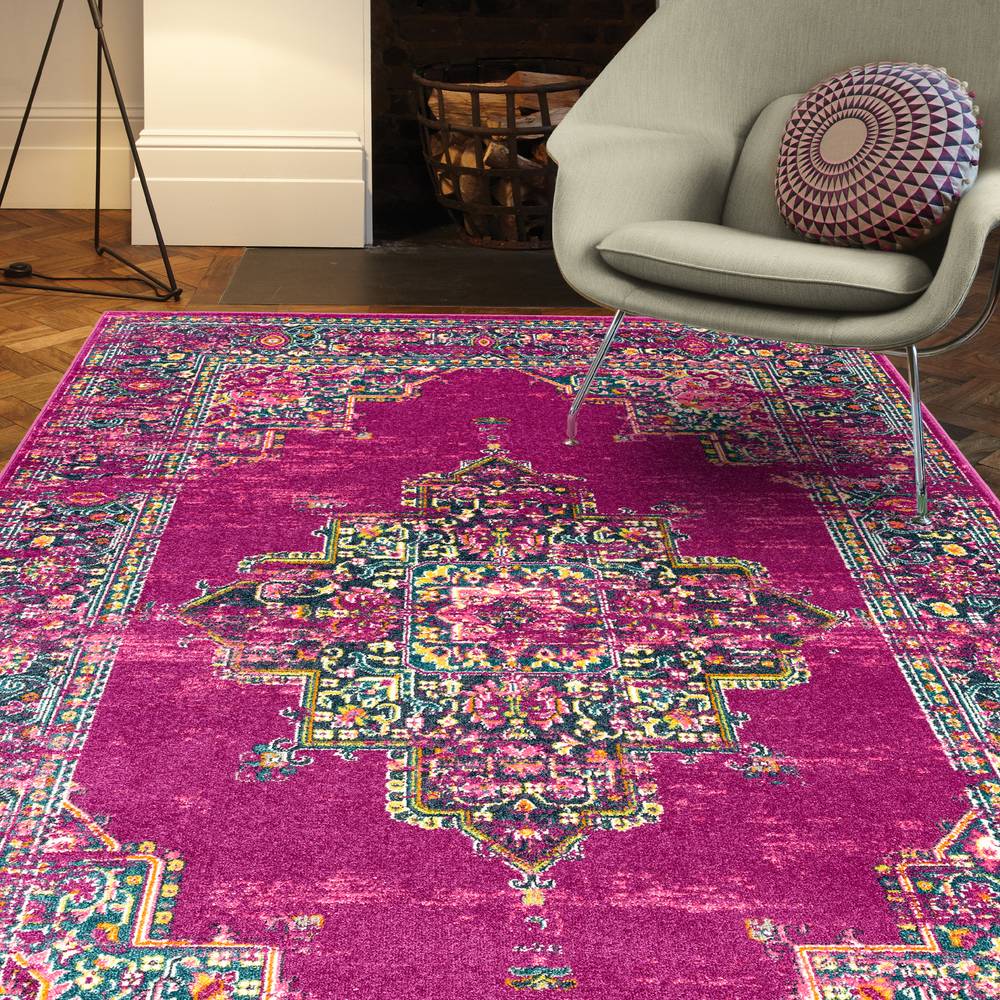 Colt Rug 200x290cm CL04 Medallion Fuchsia Rug