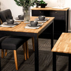 Copenhagen Bench Black Frame-Oiled Wood