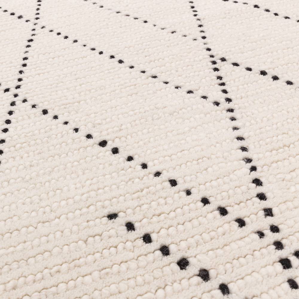 Nepal 200x290cm Cream/Black Linear Rug Rug