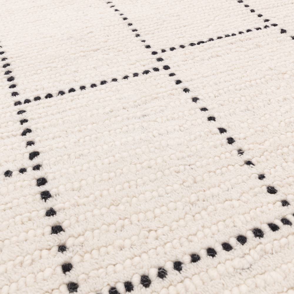 Nepal 200x290cm Cream/Black Tile Rug Rug