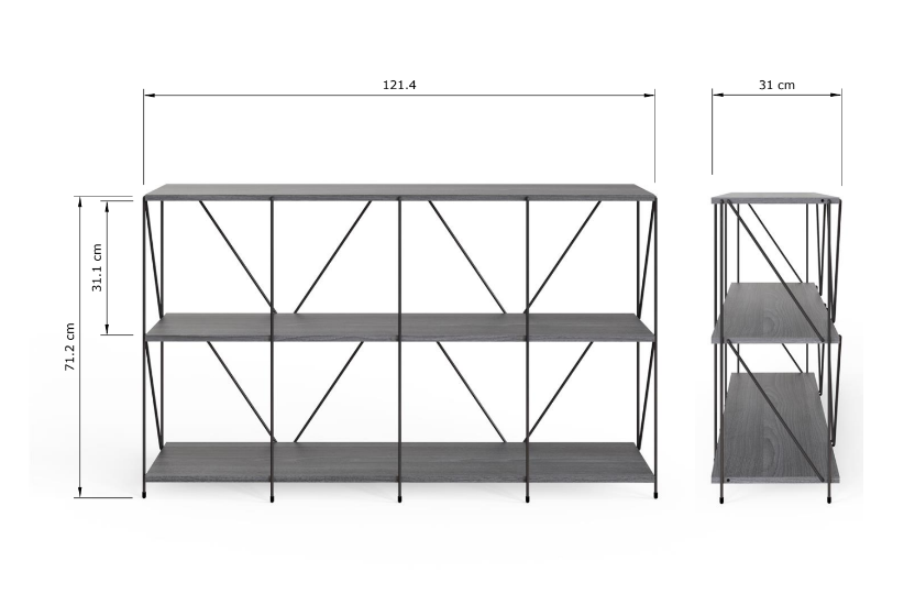 Leyo Cube Rack 4 x 2 Grey