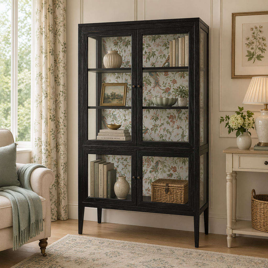 Elmhurst Black 4 Door Display Unit