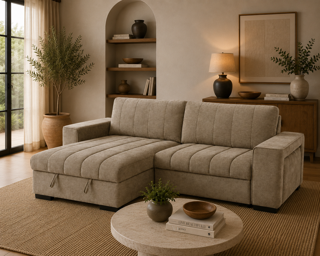 Franklin Sofabed Beige Universal Corner