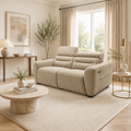 Tokyo Electric Recliner Beige 3 Seater