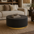 Naro Black And Gold Concrete Look Coffee Table