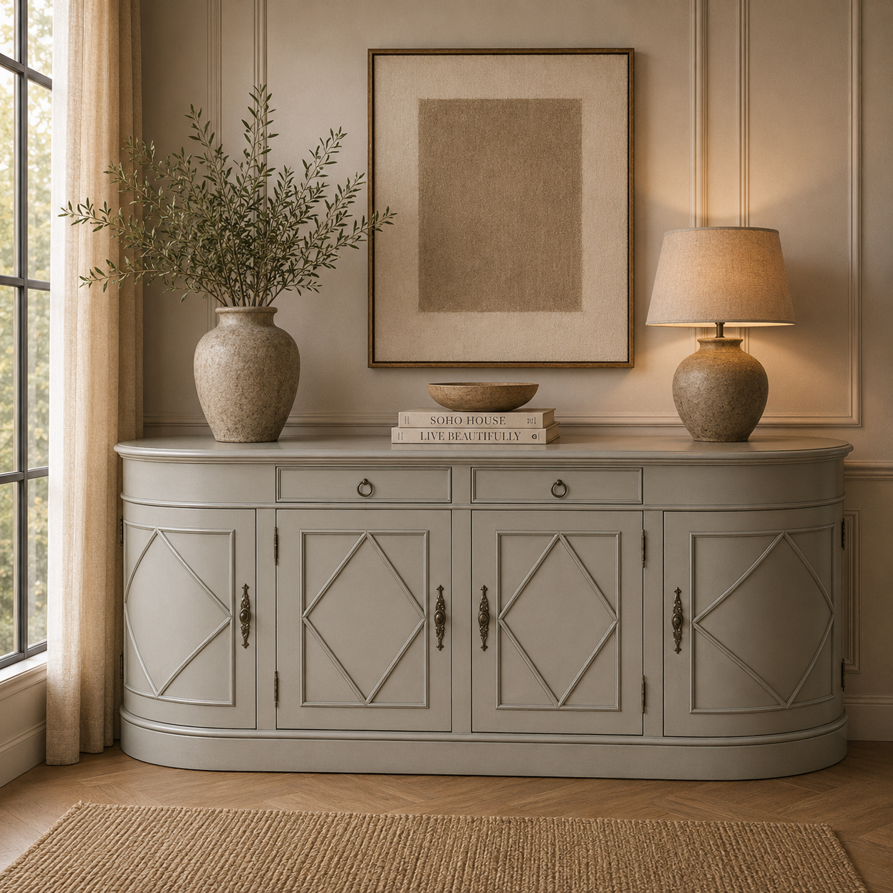 Classical Grey Sideboard