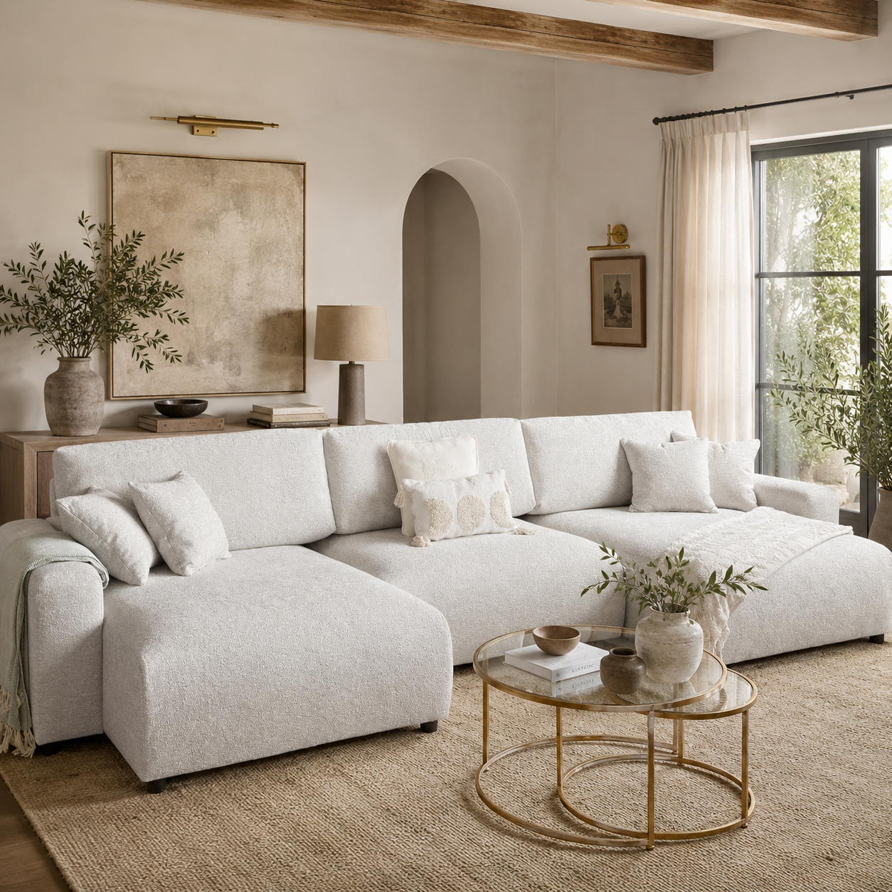 Luma Sofa Beige U Shape Corner