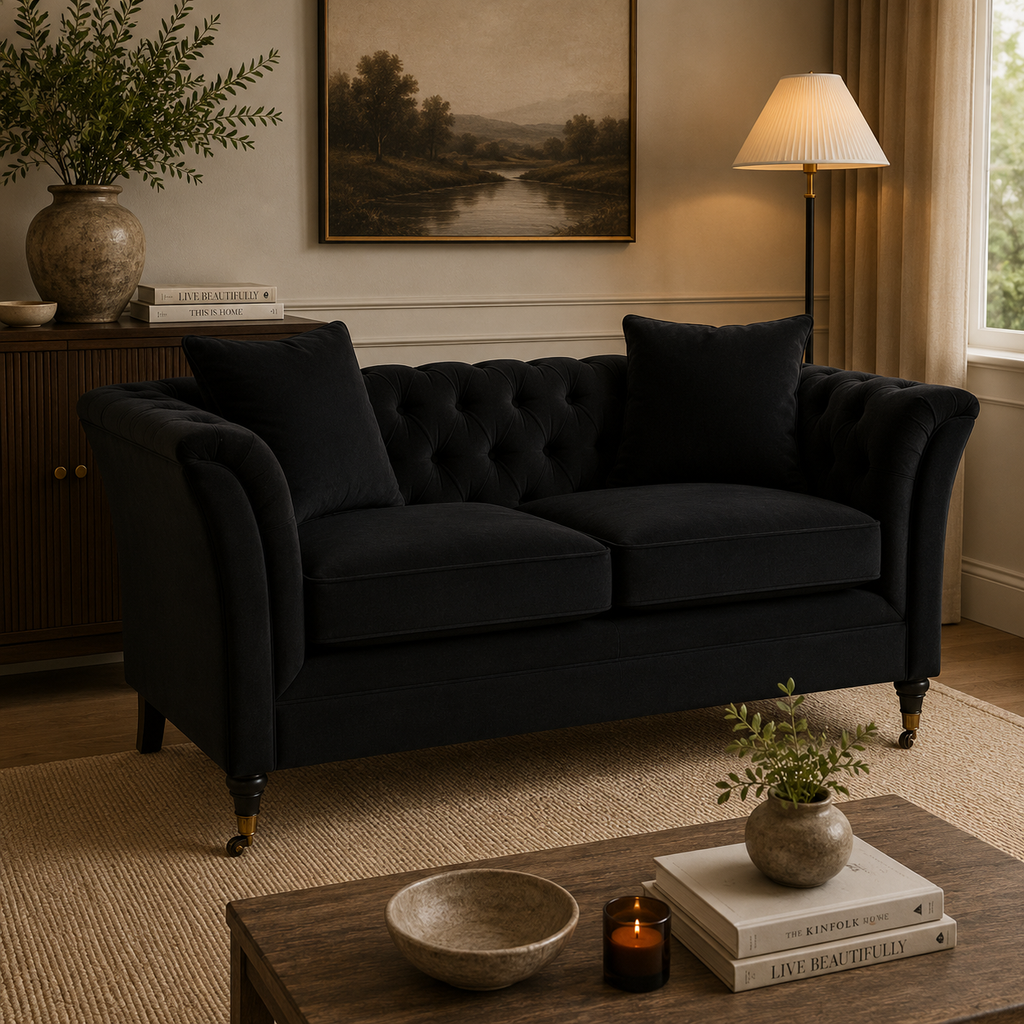 Sabrina 2 Seat Onyx Sofa