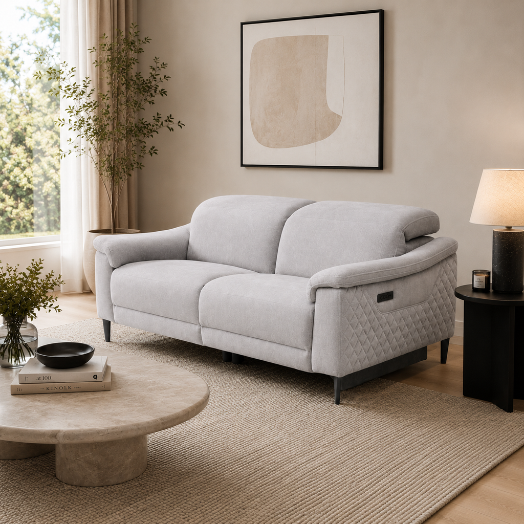 Orbit Ivory Lay-Z-Boy Style Fabric Power Recliner 3 Seater Sofa | Paolo | Callie | Penny | Daytona | Revel | Sonder | DFS