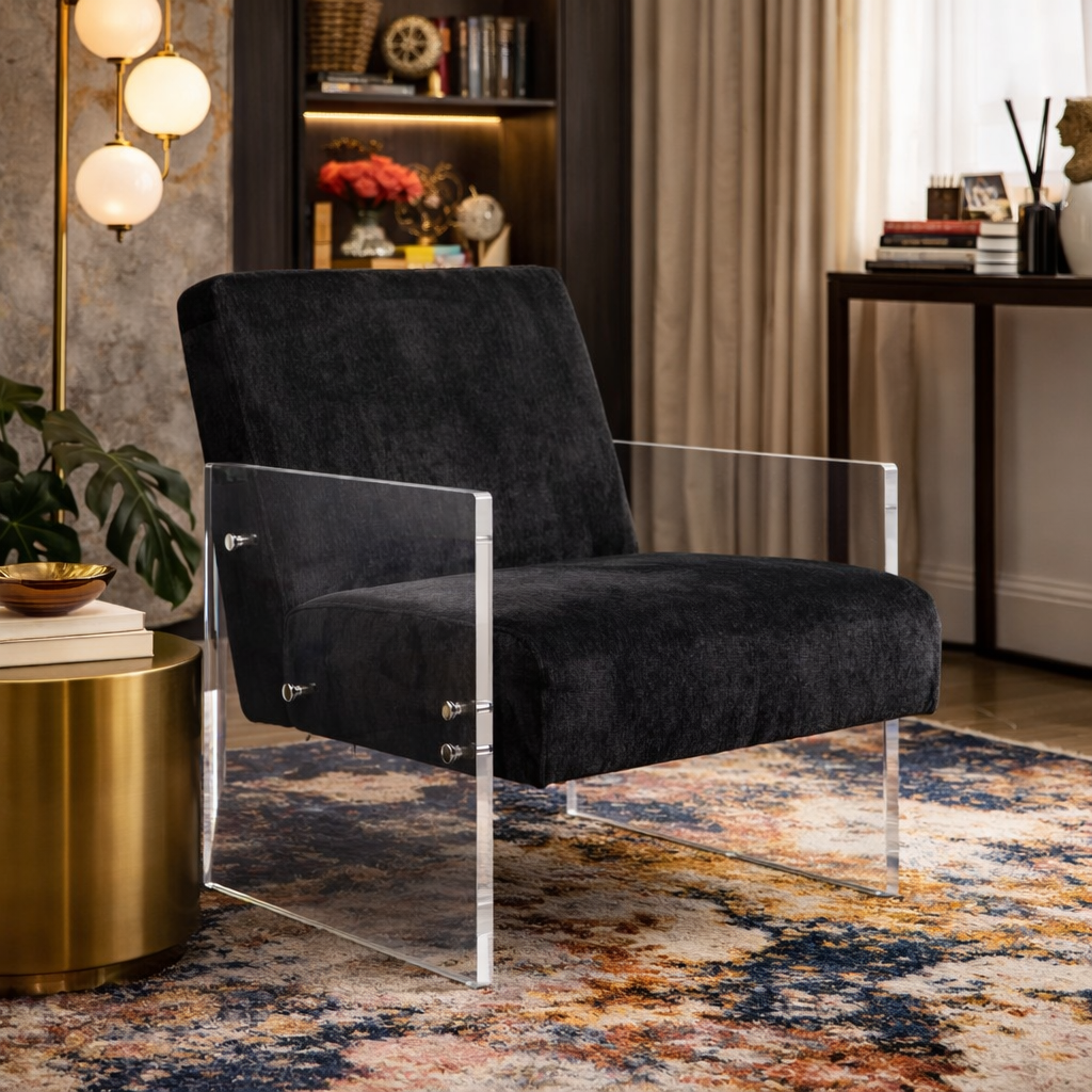 Ikos Accent Black Chair