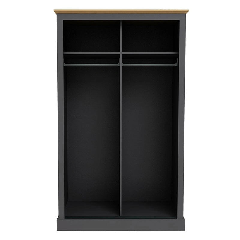Devon 2 Door Sliding Wardrobe Charcoal