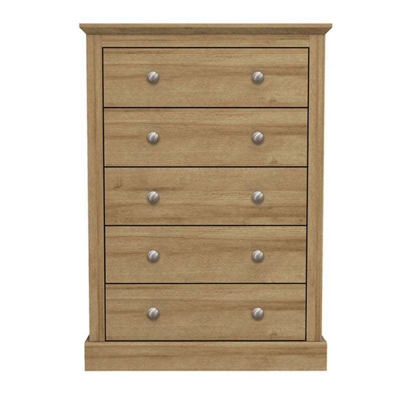 Devon 5 Drawer Chest Oak