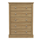 Devon 5 Drawer Chest Oak
