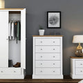Devon 5 Drawer Chest White