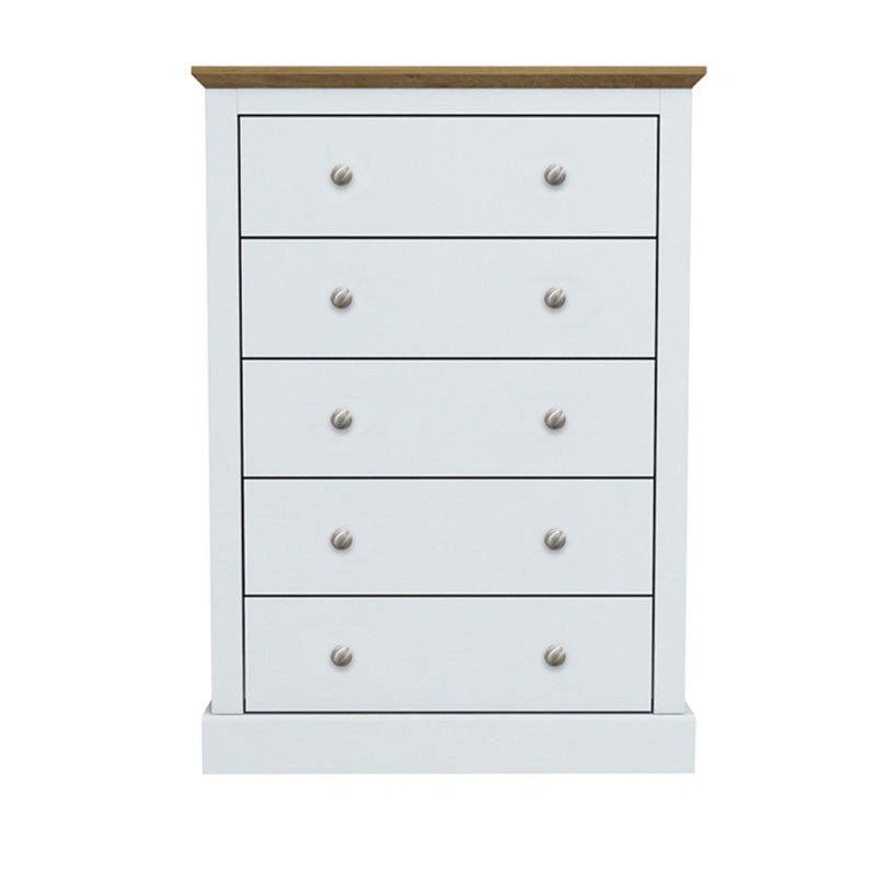 Devon 5 Drawer Chest White