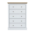 Devon 5 Drawer Chest White