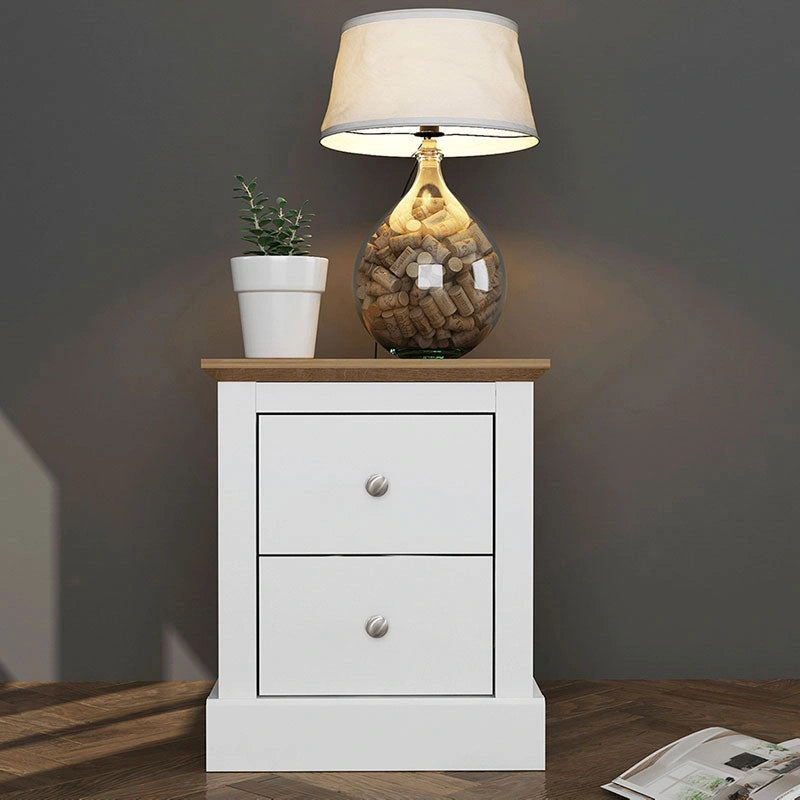Devon Bedside Cabinet White