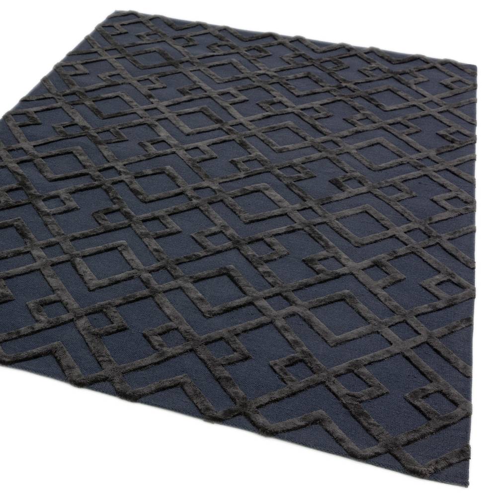 Dixon  200x290cm  Black Trellis Rug