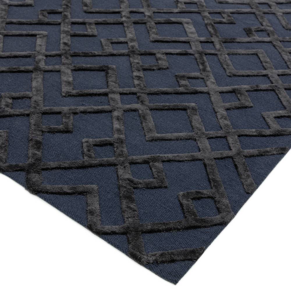 Dixon  160x230cm  Black Trellis Rug