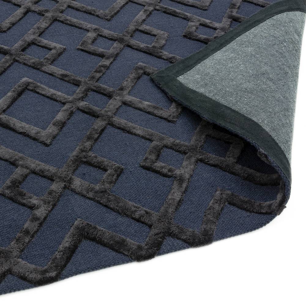Dixon  160x230cm  Black Trellis Rug