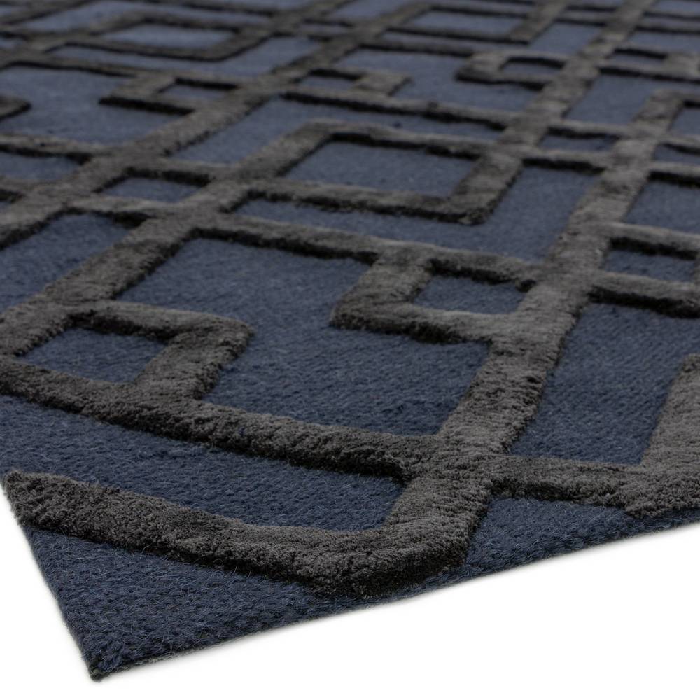 Dixon  160x230cm  Black Trellis Rug