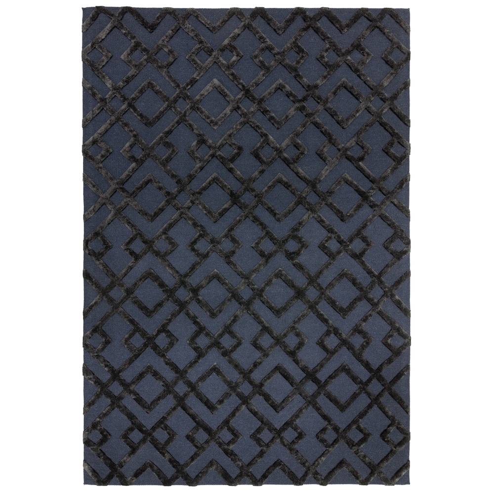 Dixon  160x230cm  Black Trellis Rug