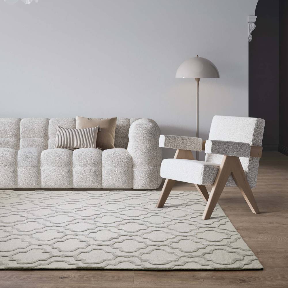 Dixon  120x170cm Grey Ogee Rug