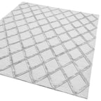 Dixon  200x290cm Silver Diamond Rug