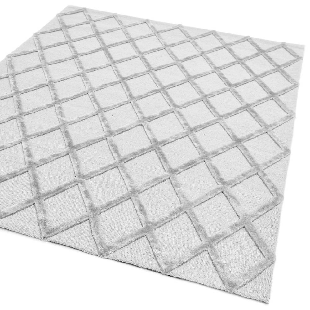 Dixon  200x290cm Silver Diamond Rug