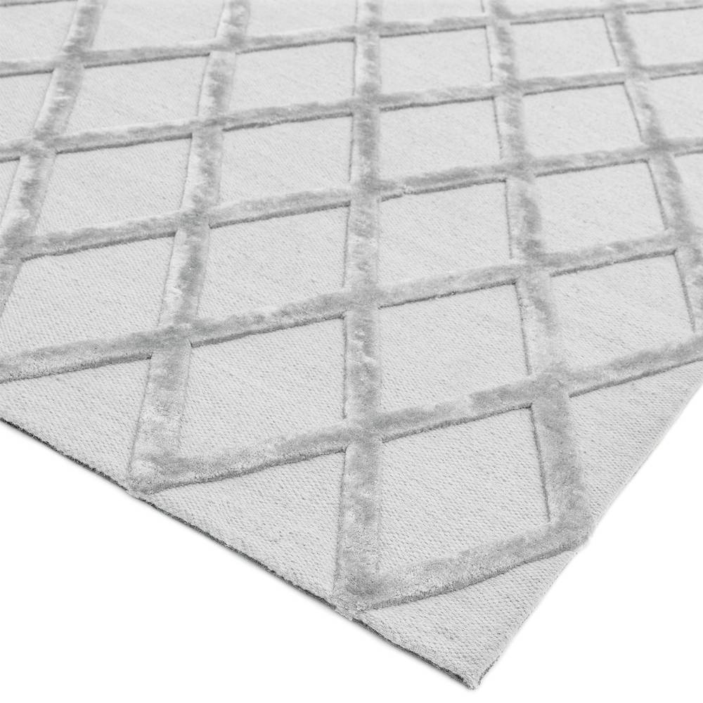 Dixon  120x170cm Silver Diamond Rug