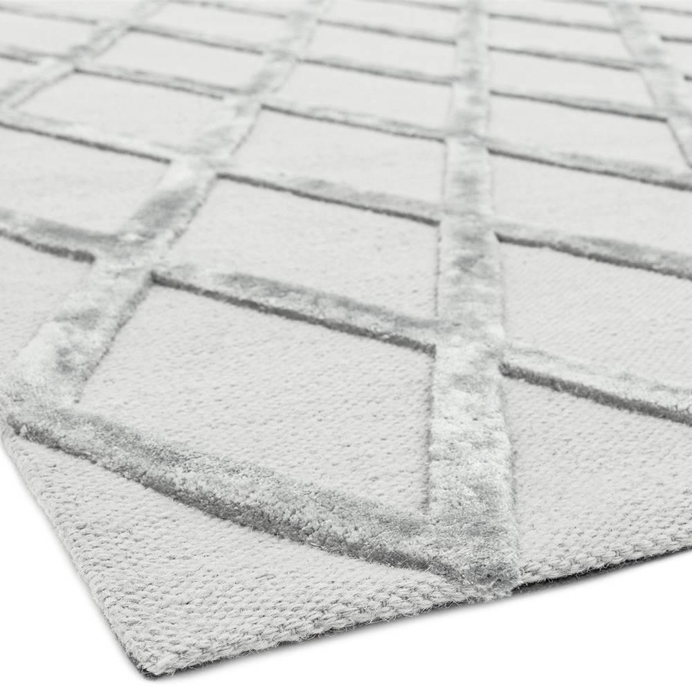 Dixon  120x170cm Silver Diamond Rug