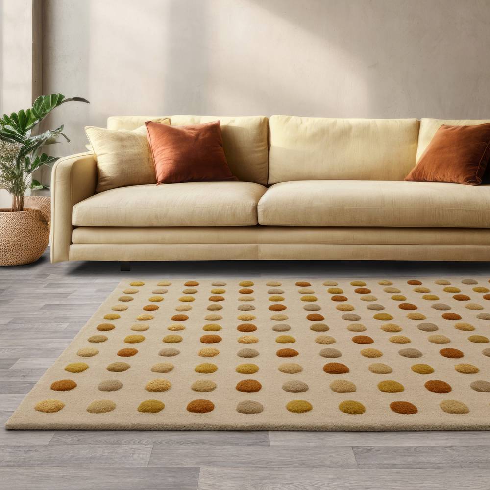 Dotty Rug 120x170cm Gold Rug