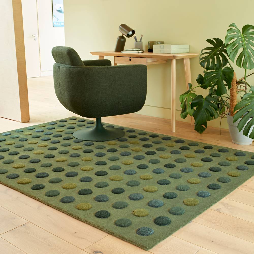 Dotty Rug 200x300cm Green Rug