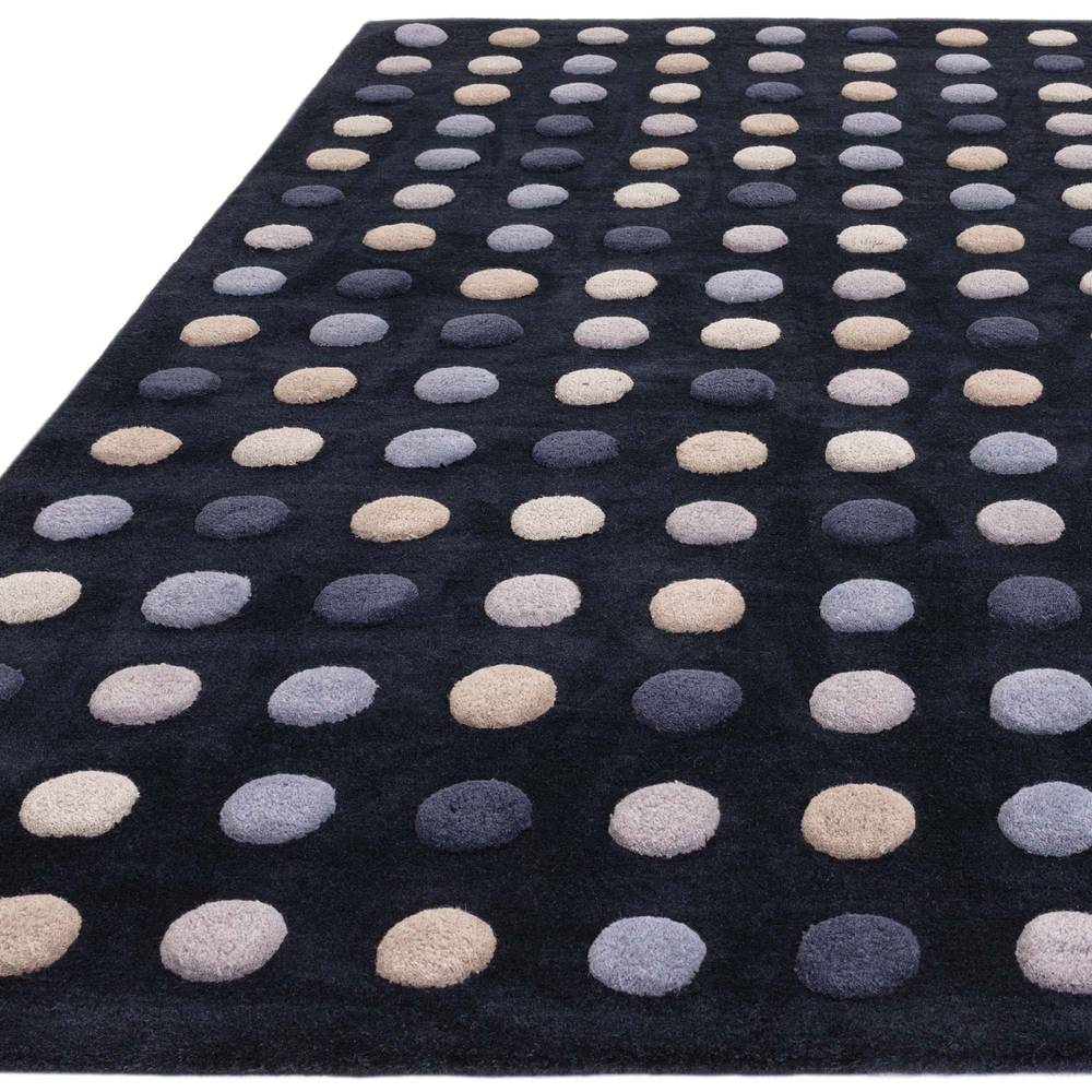Dotty Rug 200x300cm Navy Rug
