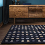 Dotty Rug 200x300cm Navy Rug