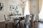 Milana Cross Leg Table White Sintered Stone