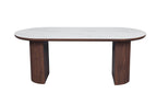 Mateo Dining Table Walnut & White Sintered Stone