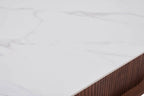 Eleanor Dining Table Walnut & White Sintered Stone