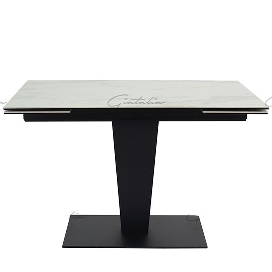 Valentina Extending Dining Table White Ceramic