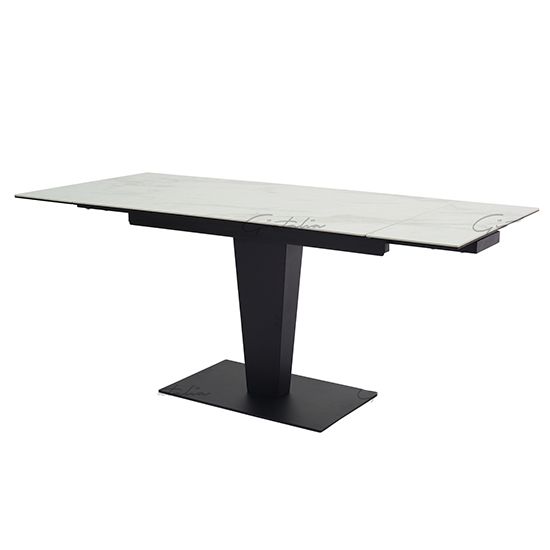 Valentina Extending Dining Table White Ceramic